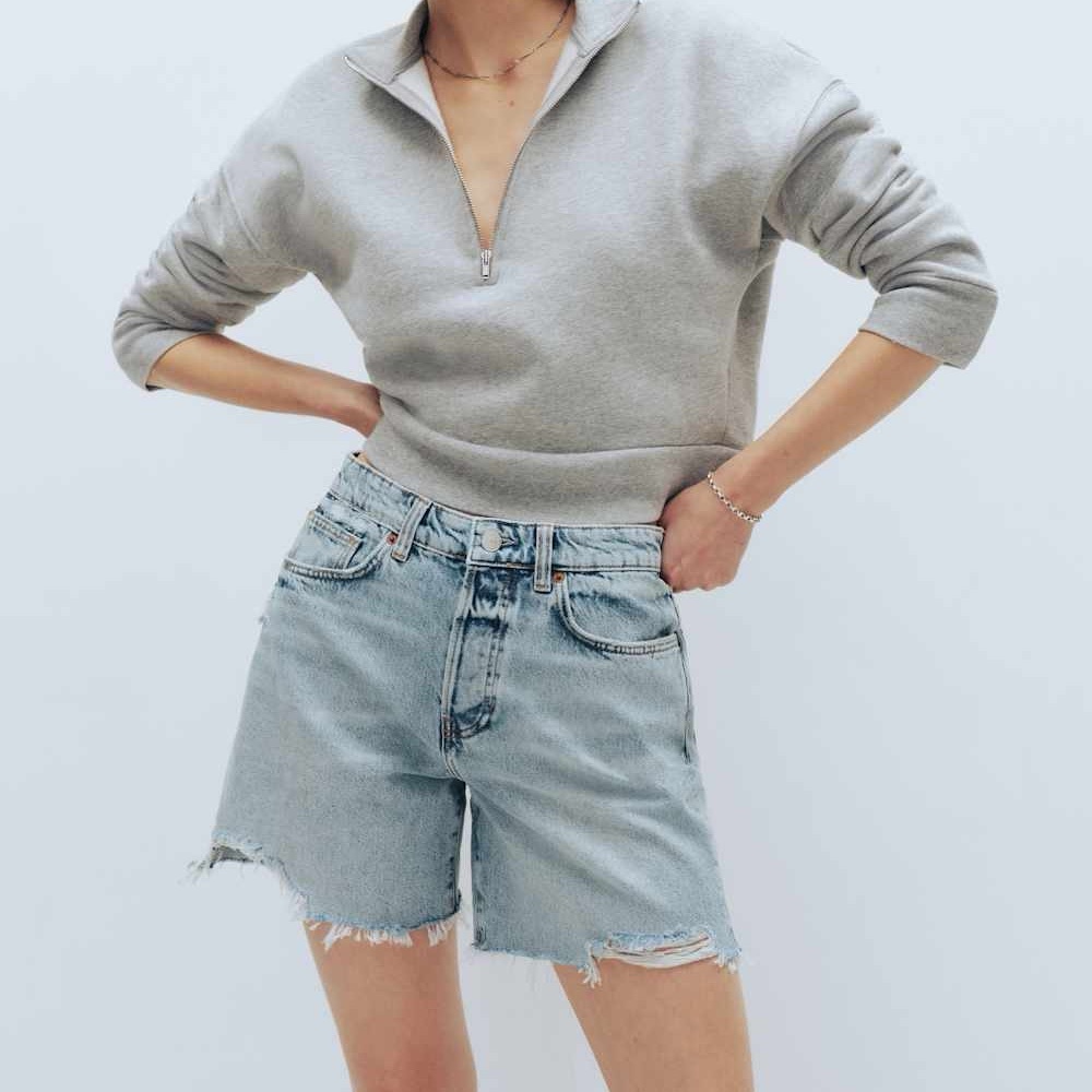 Reformation shorts 6” NWT denim raye style